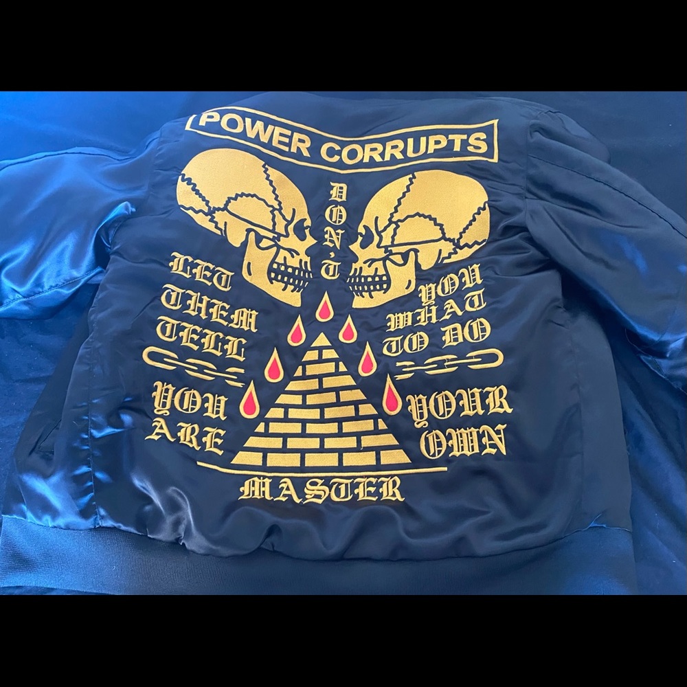 DEATH/TRAITORS by Alexander heir bomber jacket